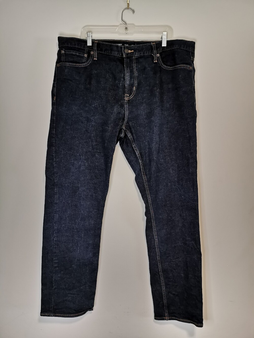 Men's Dark Blue Straight-Leg Jeans